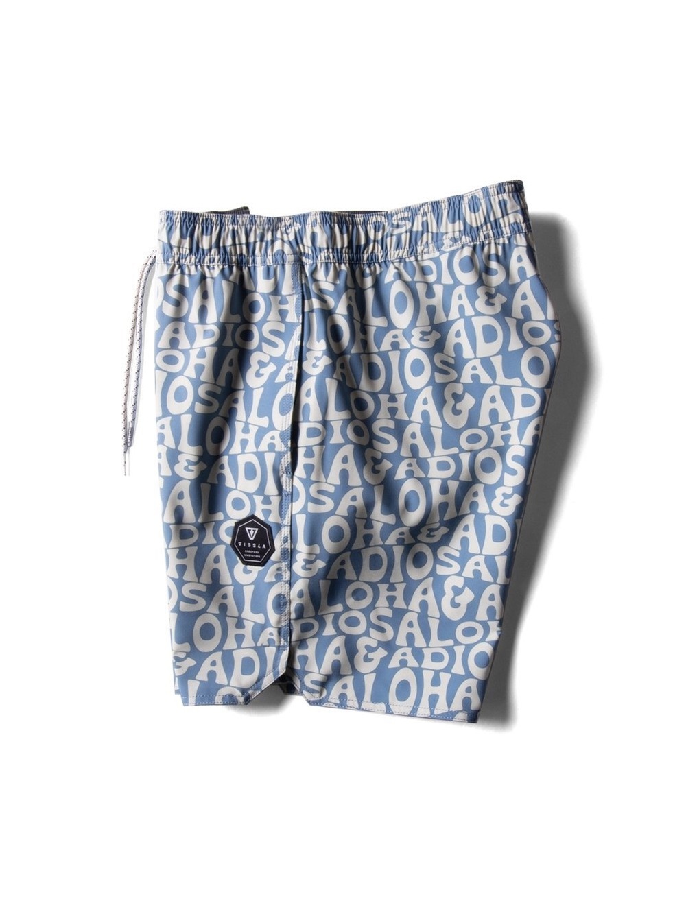 VISSLA Blue and White Logo Patch Surf Shirt | Medium - Picture 3 of 6